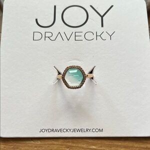 Joy Dravecky adjustable Gold and Green Ring